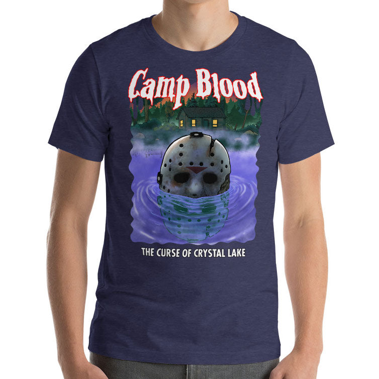 Camp Blood Short Sleeve T-Shirt (Midnight Blue)