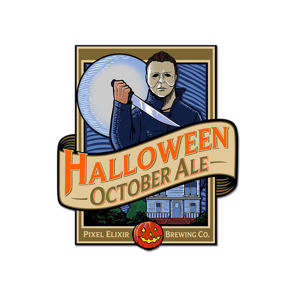 Halloween October Ale Pin/Magnet - Dystopian Designs