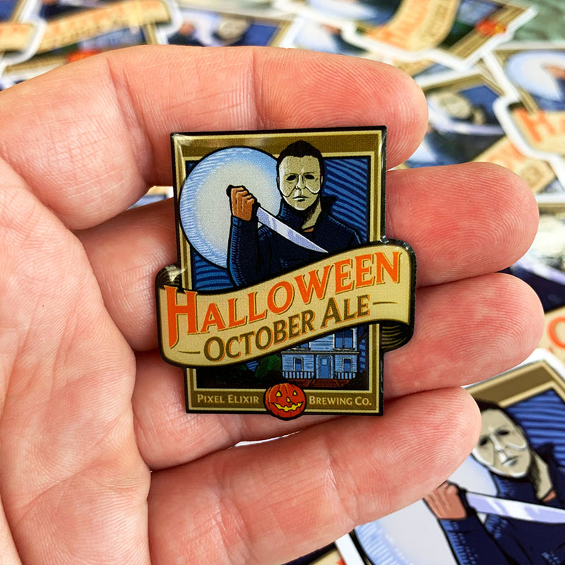 Halloween October Ale Pin/Magnet - Dystopian Designs