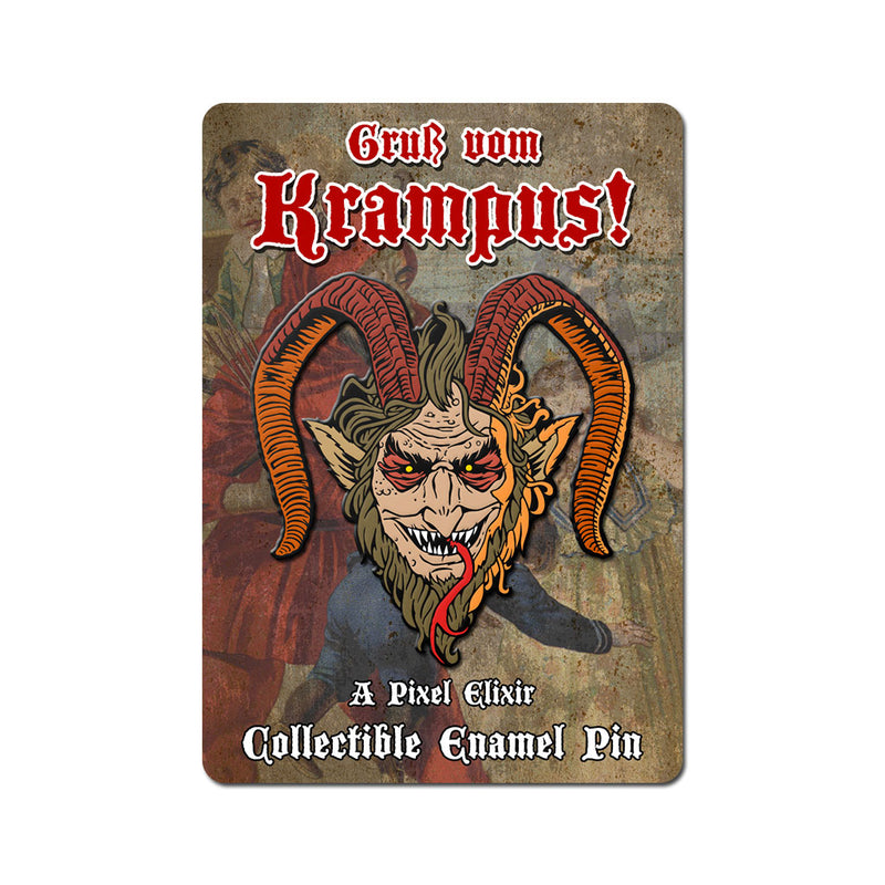 Krampus Enamel Pin - Dystopian Designs